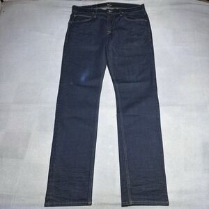 Hudson Blake Jeans Mens‎ 34x33 Slim Straight Dark Wash Stretch Denim 5 Pocket